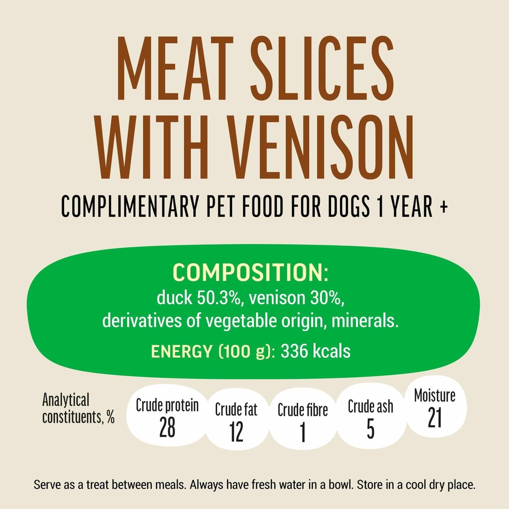 Dog Fest Slices With Venison For Adult Dogs[Weight - 90g]