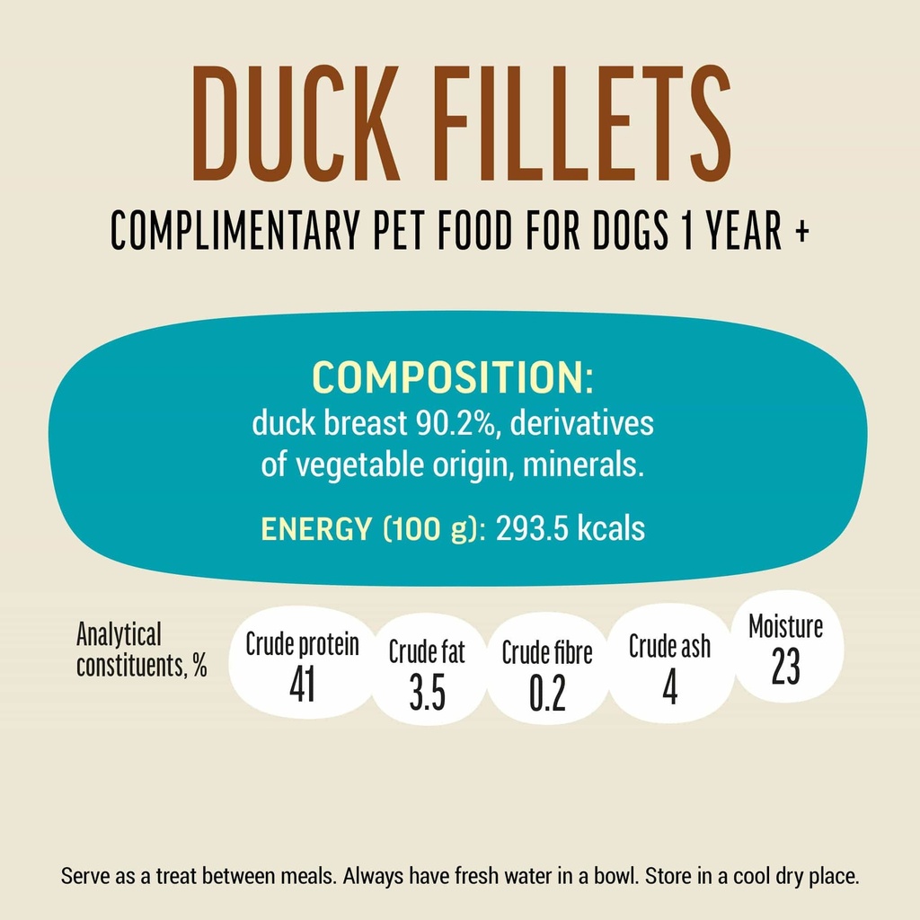 Dog Fest Duck Fillets For Adult Dogs - 90g (3.17oz)[Weight - 90g]