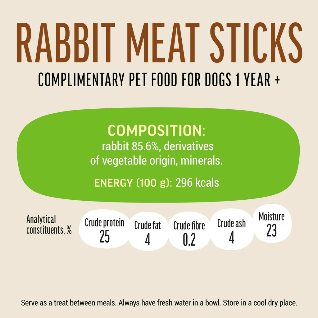 Dog Fest Rabbit Meat Sticks For Adult Dogs - 45g (1.59oz)[Weight - 45g]
