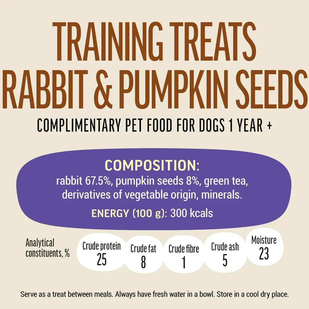 Dog Fest Training Treats Rabbit & Pumpkin Seeds 90g[Weight - 90g]