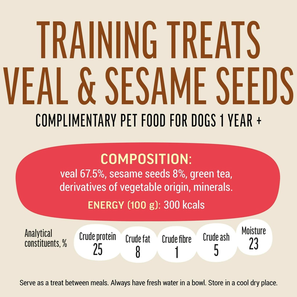 Dog Fest Training Treats Veal & Sesame Seeds 90g[Weight - 90g]