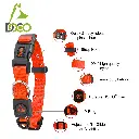 DOCO Signature Nylon Collar (DCSN002)[Size - XL, Color - Safety Orange]
