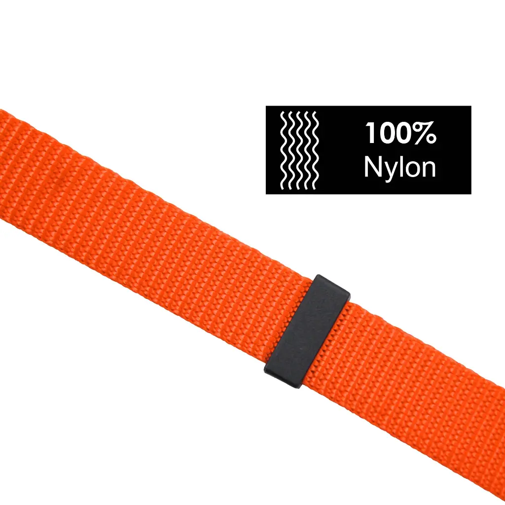 DOCO Signature Nylon Collar (DCSN002)[Size - XL, Color - Safety Orange]