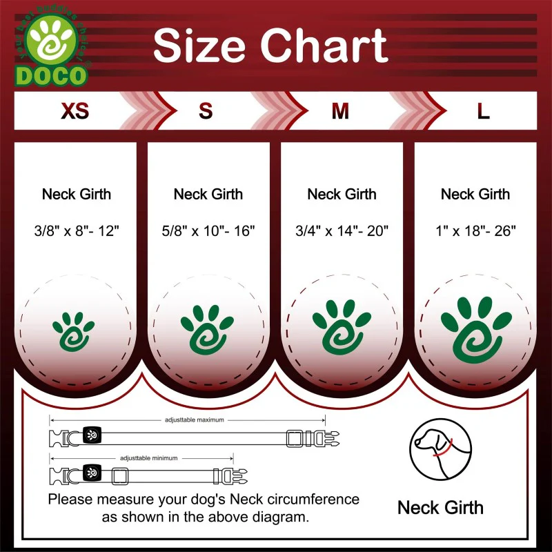 DOCO Signature O - Ring Collar[Color - Safety Lime, Size - S]