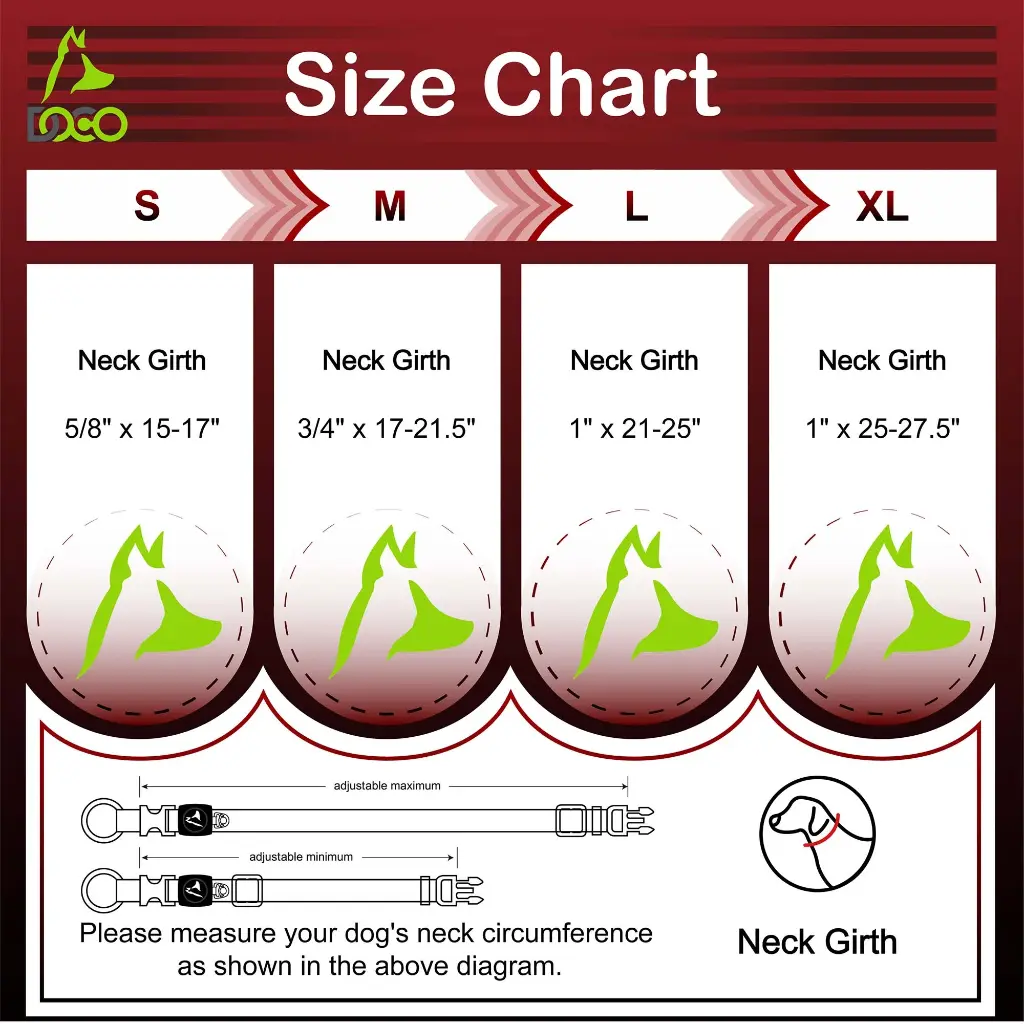 DOCO VARIO O - Ring Collar with Reflective Stitching[Color - Grey, Size - S]