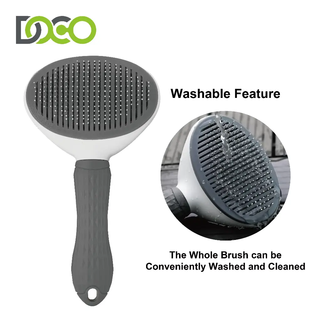 DOCO® Hair Removal Pet Brush 19.5 x 10.5 x 5.5cm-Grey