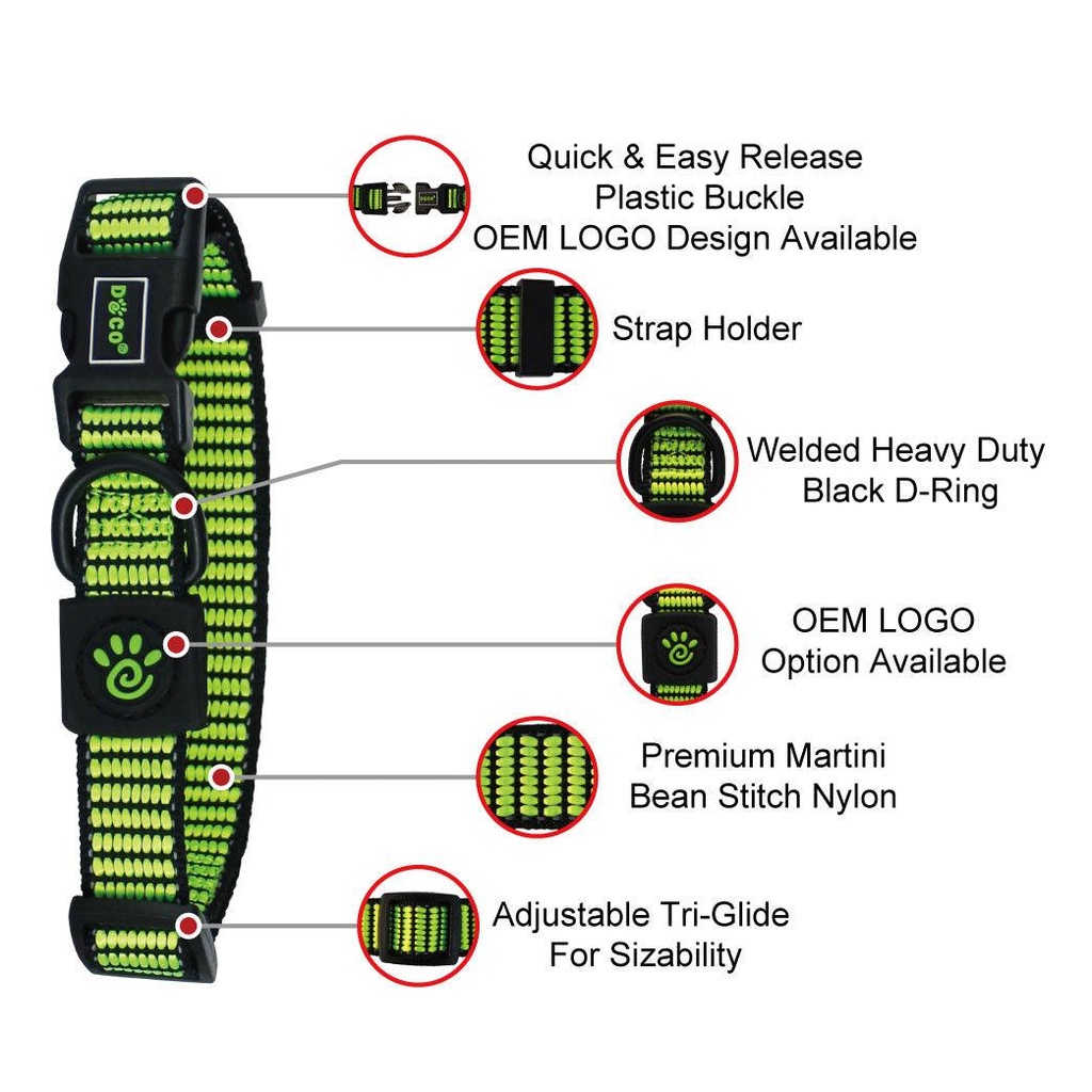 DOCO® Martini Bean Collar (DCS008)[Size - M, Color - Lemon]