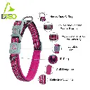 Doco Vario O-Ring Collar With Reflective Stitching [2x44-55cm] - Light Blue