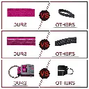 Doco Vario O-Ring Collar With Reflective Stitching [2x44-55cm] - Pink