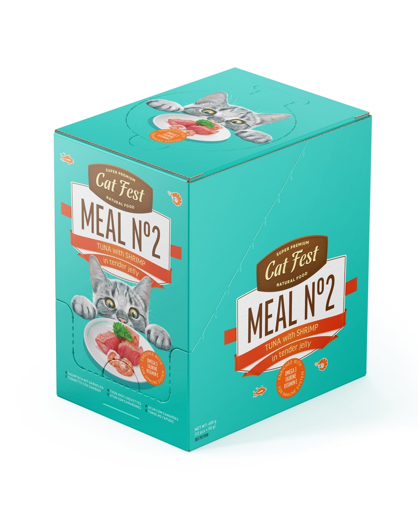 Cat Fest Meal No 2 Cat Food in Jelly-Tuna With Shrimp 50g
