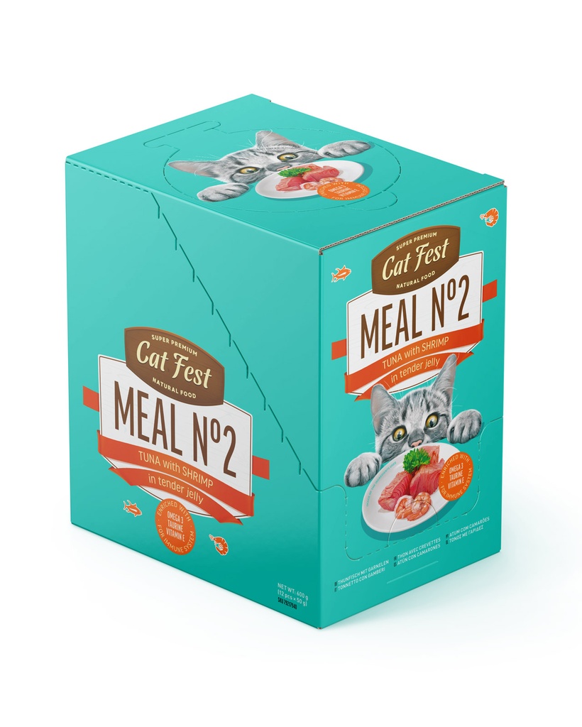 Cat Fest Meal No 2 Cat Food in Jelly-Tuna With Shrimp 50g