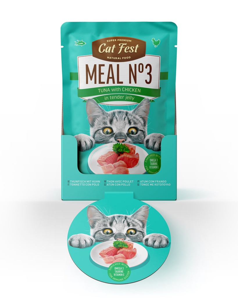 Cat Fest Meal No 3 Cat Food in Jelly-Tuna With Chicken 50g