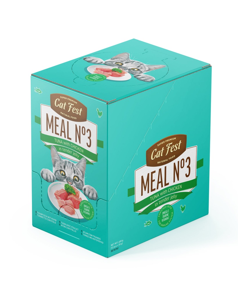 Cat Fest Meal No 3 Cat Food in Jelly-Tuna With Chicken 50g