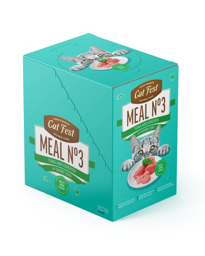 Cat Fest Meal No 3 Cat Food in Jelly-Tuna With Chicken 50g
