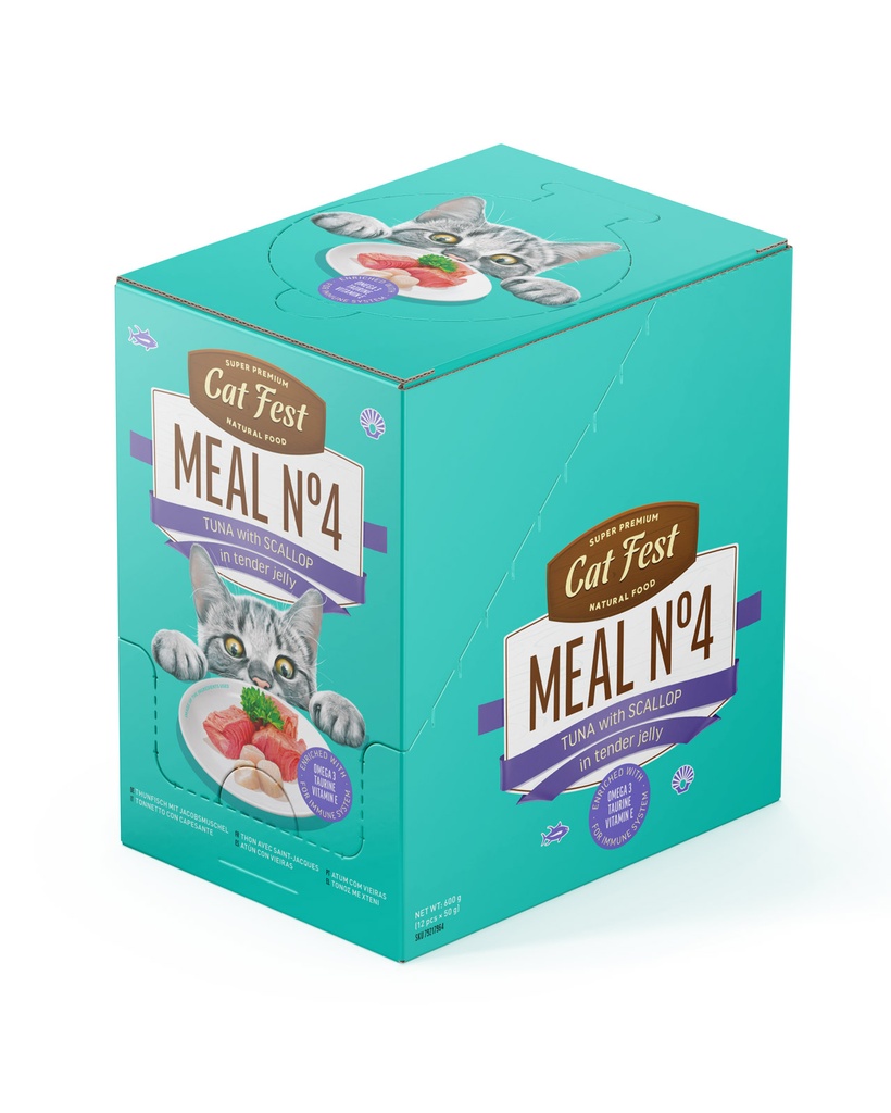 Cat Fest Meal No 4 Cat Food in Jelly-Tuna With Scallop 50g
