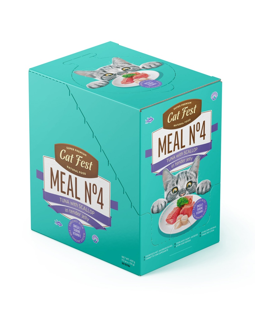 Cat Fest Meal No 4 Cat Food in Jelly-Tuna With Scallop 50g