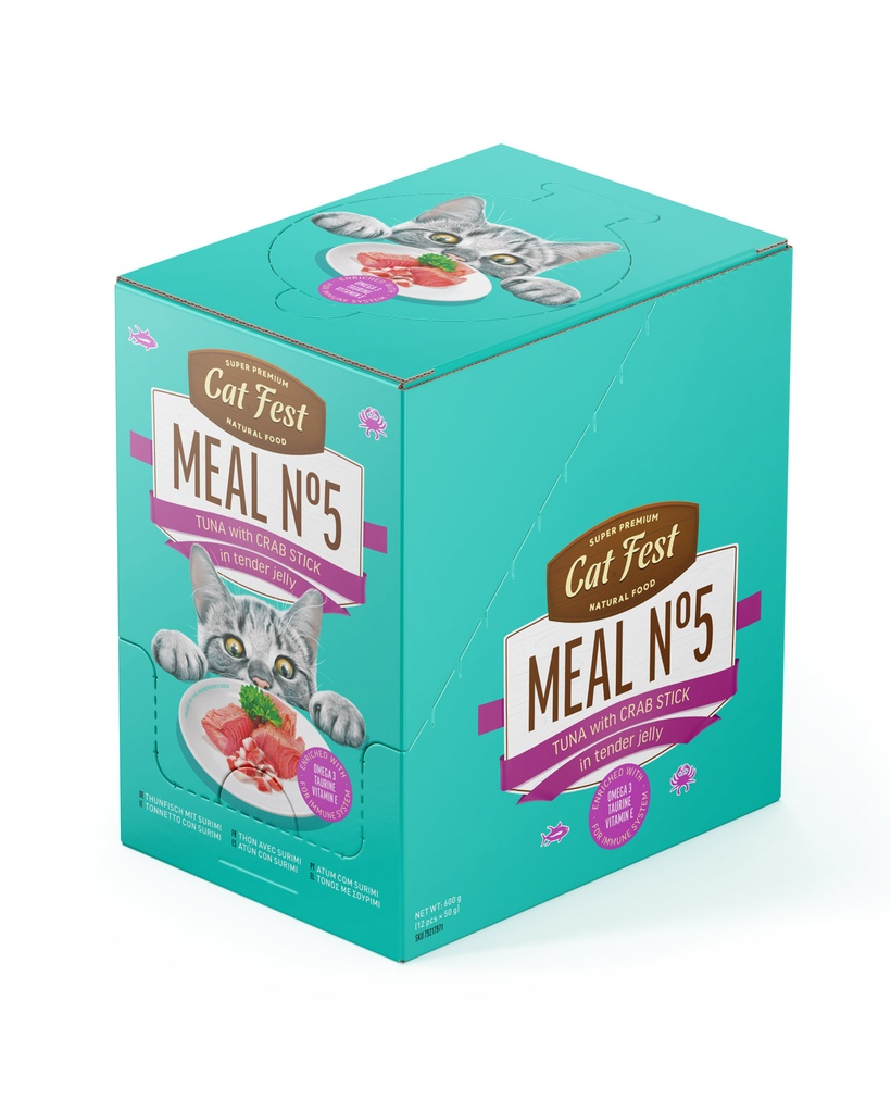 Cat Fest Meal No 5 Cat Food in Jelly-Tuna With Crab Stick 50g