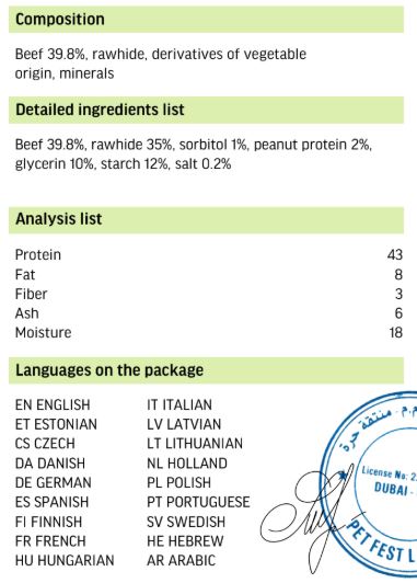 Dog Fest Dental Treats For Adult Dogs -Twister - Beef 80g (9cm)