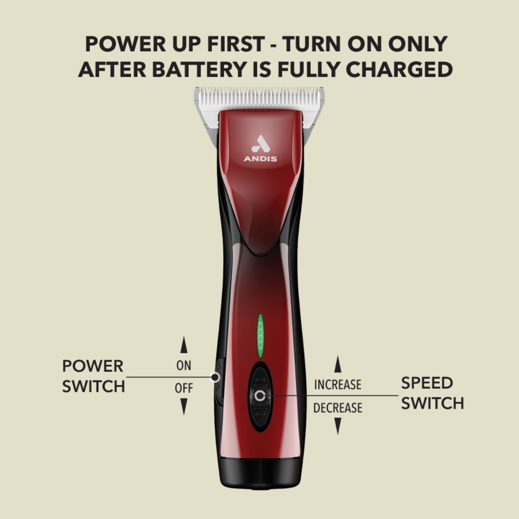 Andis Pulse ZR® II Detachable Blade Clipper w/ #30W Wide Blade - Red (UK/EU/AUS)