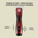 Andis Pulse ZR® II Detachable Blade Clipper w/ #30W Wide Blade - Red (UK/EU/AUS)