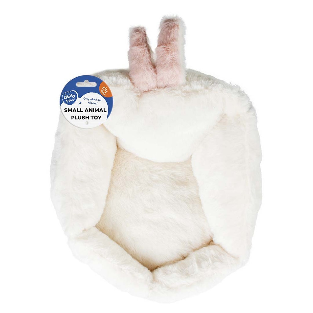 Duvo+ Bunny Bed For Small Animal-Plush M - 24x24x24cm White