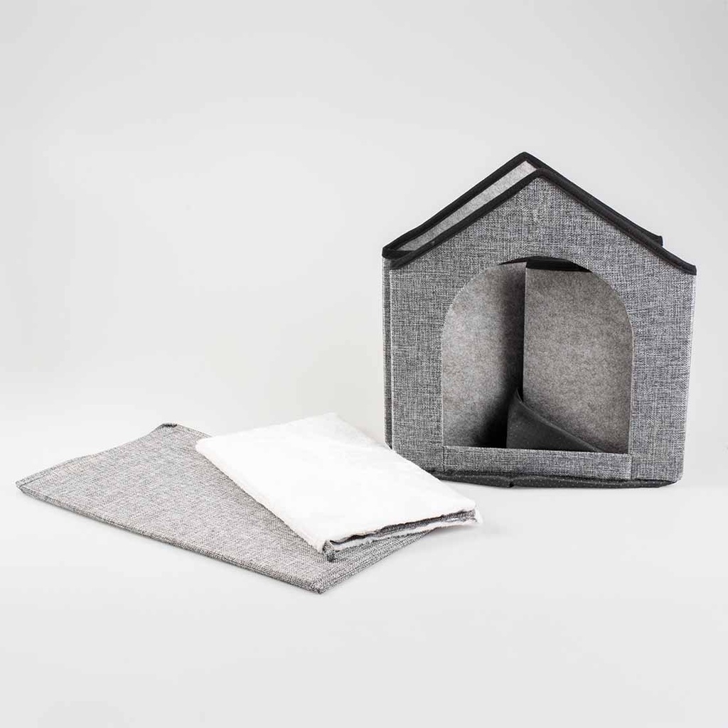 Duvo+ Cat house Gilly 43.5x38.5x41cm Grey
