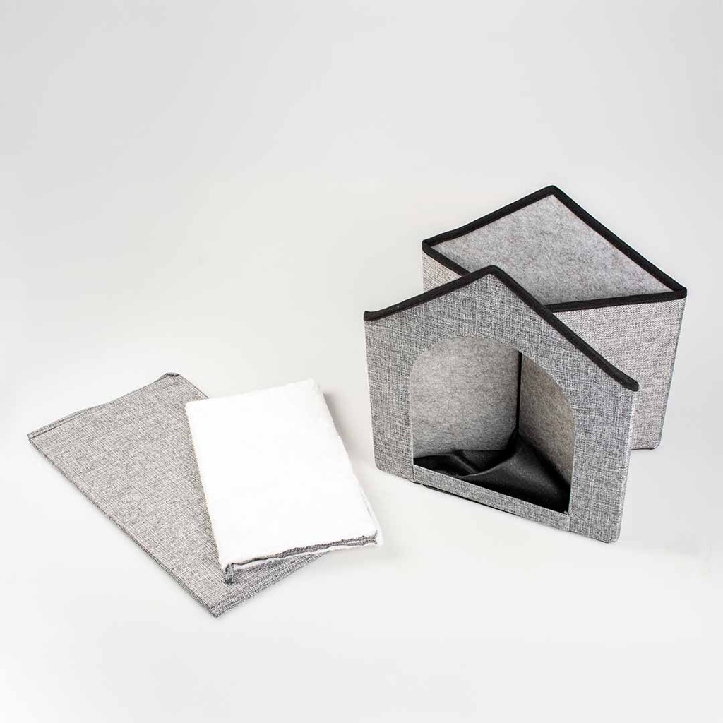 Duvo+ Cat house Gilly 43.5x38.5x41cm Grey