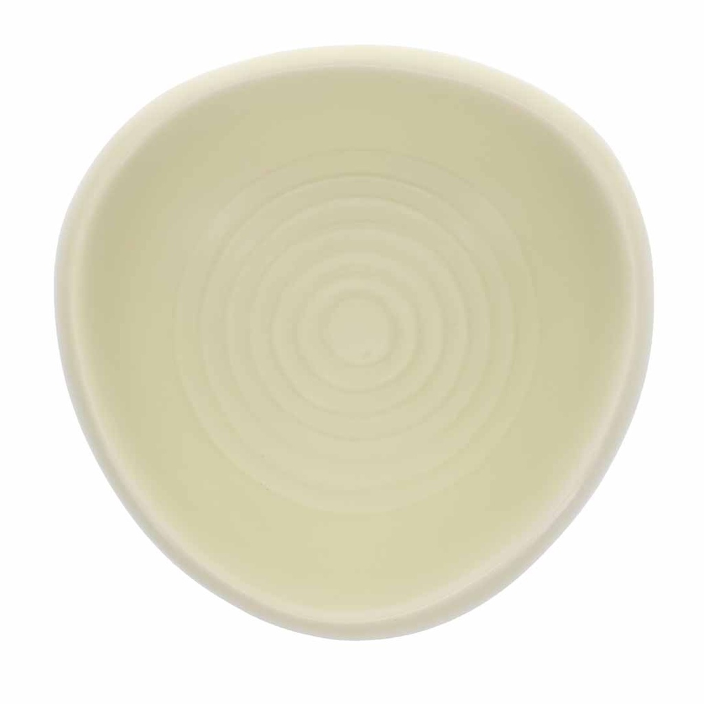 Duvo+ Feeding Bowl-Stone- Triangle bull's eye L - 480ml - 16x16x7cm yellow-green