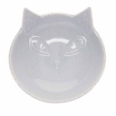 Duvo+ Feeding Bowl-Stone-Kitty face 175ml - 14x14x6.5cm White 