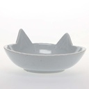 Duvo+ Feeding Bowl-Stone-Kitty face 175ml - 14x14x6.5cm White 