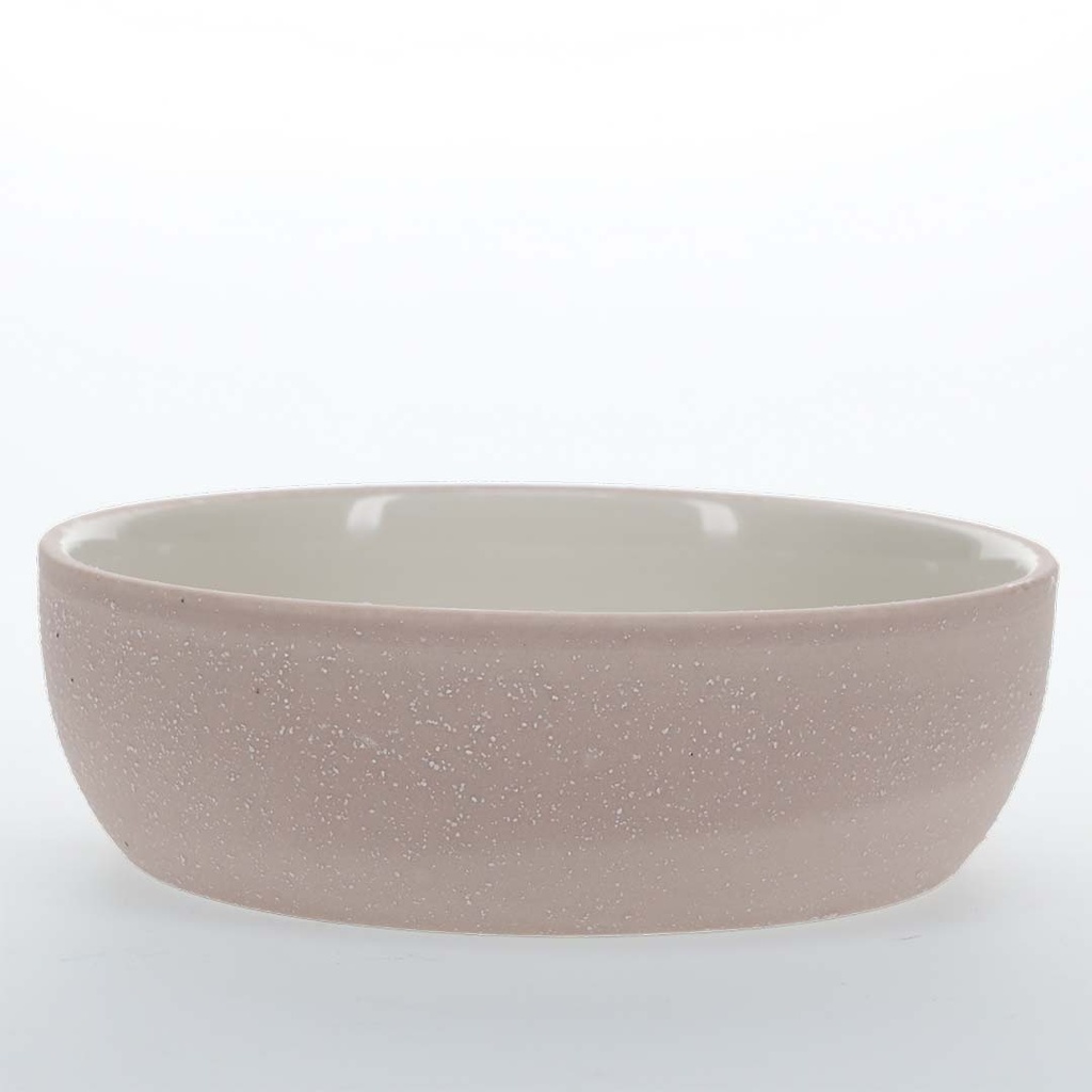 Duvo+ Feeding Bowl-Stone-Sandy coral M - 950ml - 17x17x6cm Pink