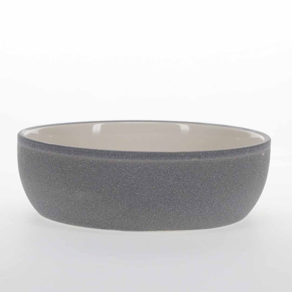 Duvo+ Feeding Bowl-Stone-Sandy ocean M - 950ml - 18x18x6cm Grey-blue