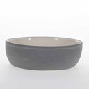 Duvo+ Feeding Bowl-Stone-Sandy ocean M - 950ml - 18x18x6cm Grey-blue