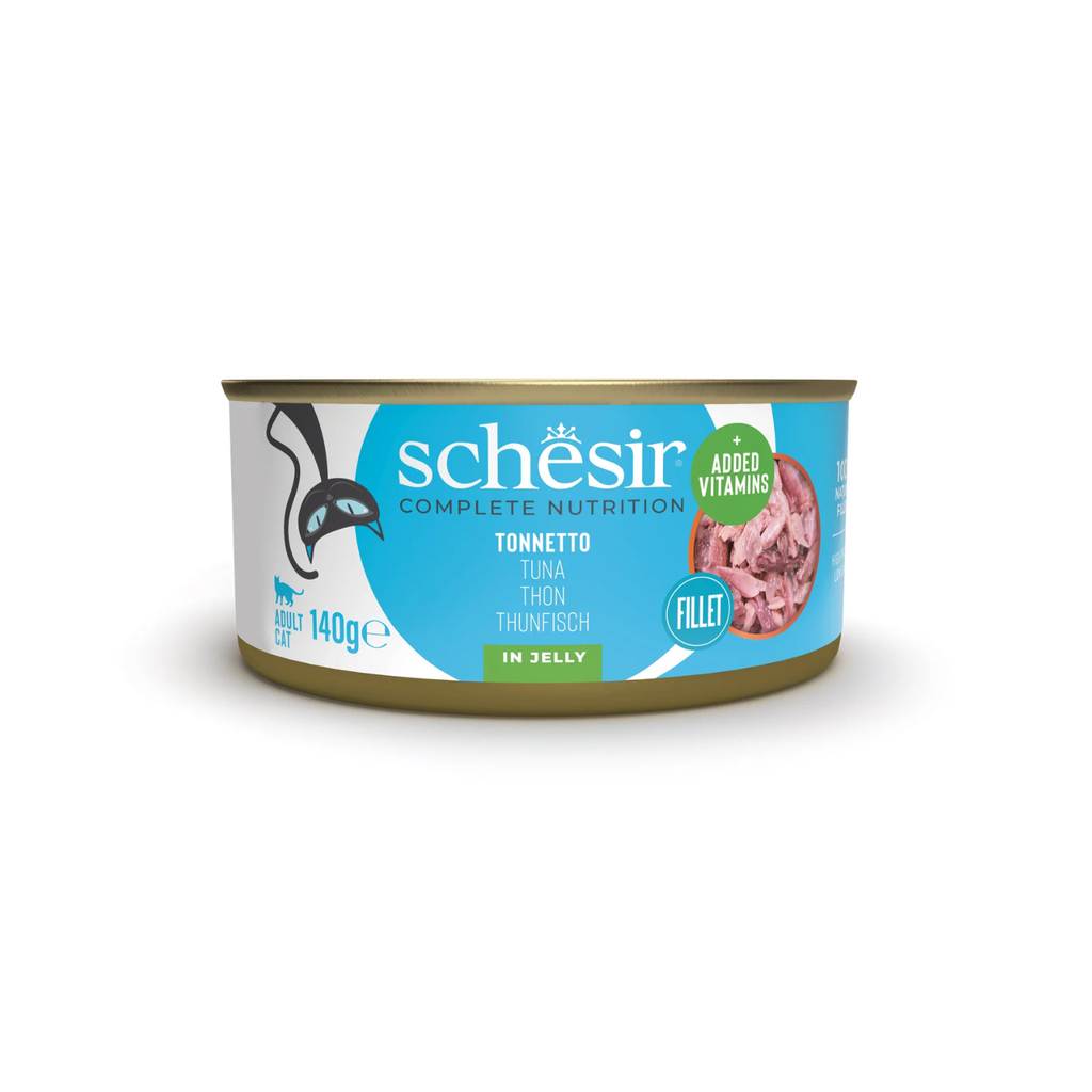 Schesir Complete & Balanced Nutrition Wet Cat Food in Jelly Can- Tuna 140g [MOQ:8pcs]