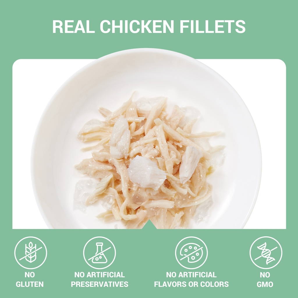 Schesir Complements Cat Wet Food  in Jelly Can- Chicken With Seabass 70g [MOQ:12pcs]