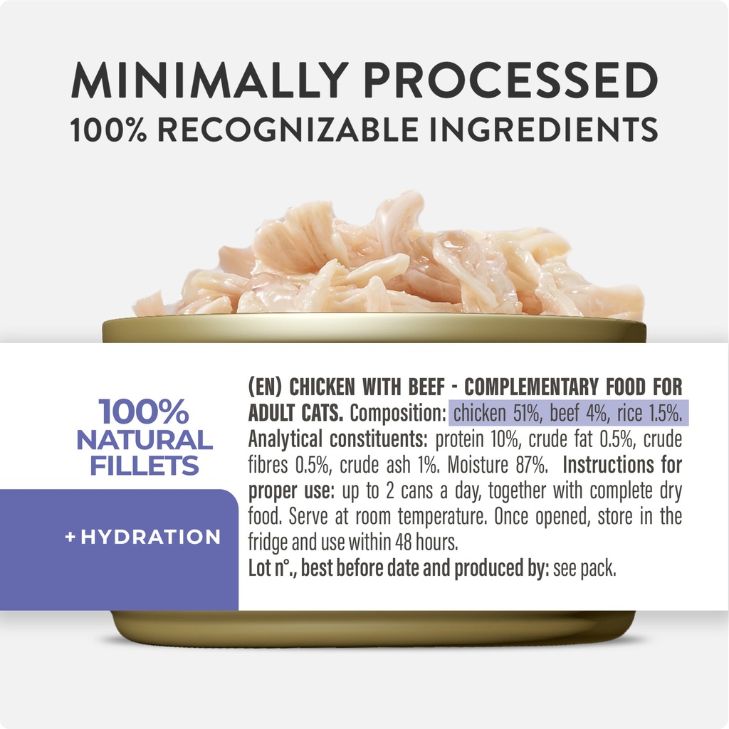 Schesir Complements Cat Wet Food  in Broth- Beef 70g [MOQ:12pcs]