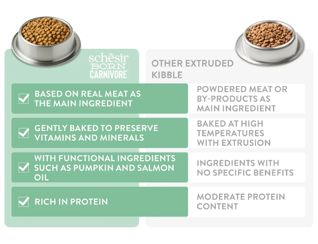 Schesir Born Carnivore Grain Free Oven Baked Dry Food [High-Protein] For Cat - Chicken & Herring  255g