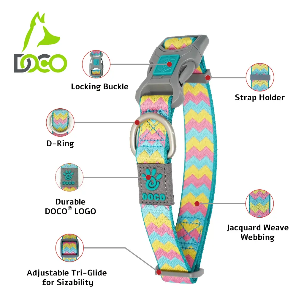 DOCO® Jacquard Weave Collar-2.0 x 27-37cm D11