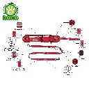 DOCO® Lite Reflective Jogging Belt With Reflective Bungee [Bag:2.5 x 76-107cm; Leash: 2.5 x 130-150cm]-Black