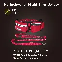 DOCO® Lite Reflective Jogging Belt With Reflective Bungee [Bag:2.5 x 76-107cm ; Leash: 2.5 x 130-150cm]-Safety Orange