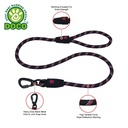 DOCO® Reflective Rope Leash With soft Rubber Handle Ver.5 - Click & Lock Snap-Large-Ø13mm x 120cm-Rasberry Pink
