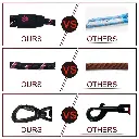 DOCO® Reflective Rope Leash With soft Rubber Handle Ver.5 - Click & Lock Snap-Large-Ø13mm x 120cm-Rasberry Pink