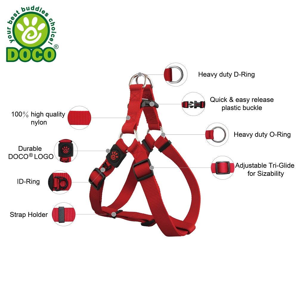 DOCO® Signature Step-In Harness-3.8 x 75-110cm (XL)-Turquoise
