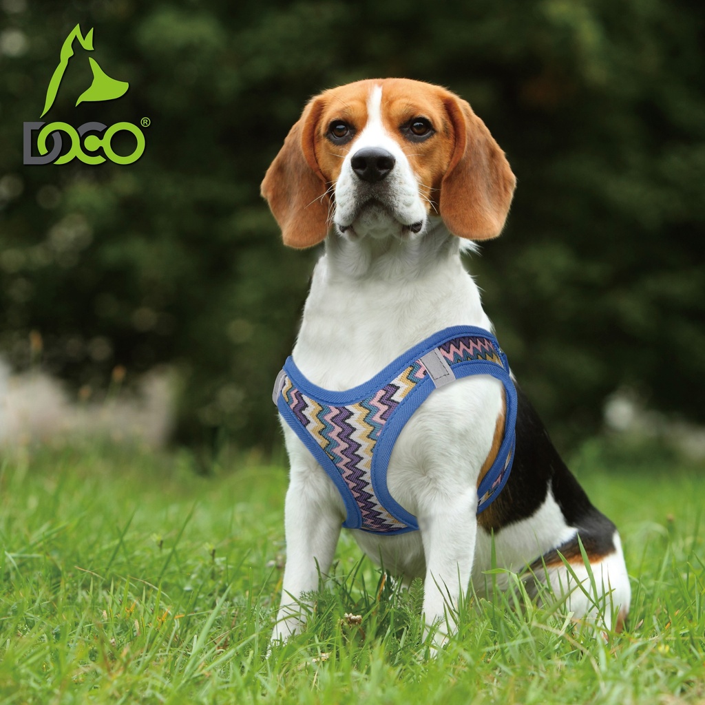 DOCO® Pattern Print Harness With 3D Foam Medium- 41-44cm / 4.5-7kg-Red