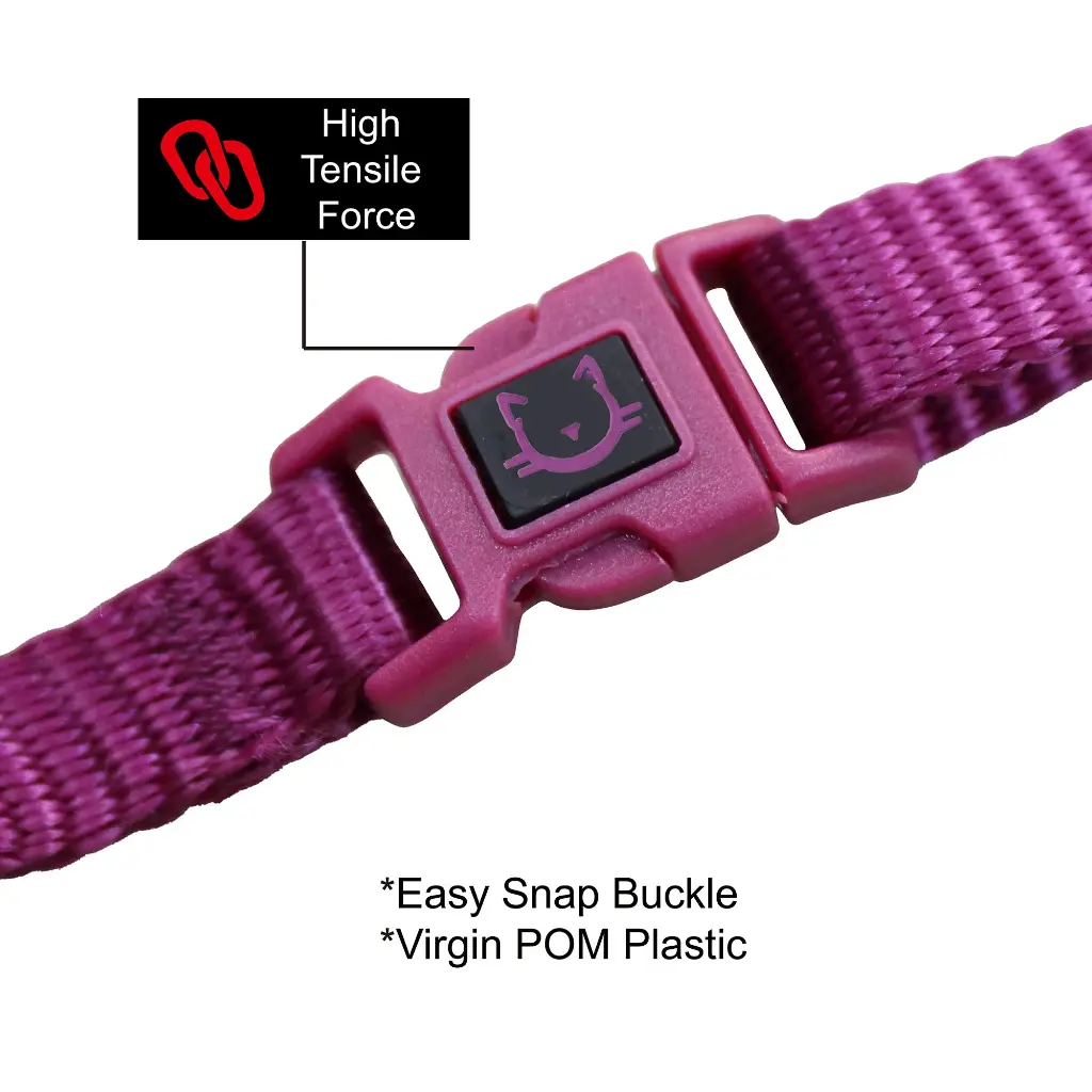 DOCO® Signature Cat Harness + Leash 6ft [Neck1x19-27cm; Chest1x28.5-46cm]-Grey