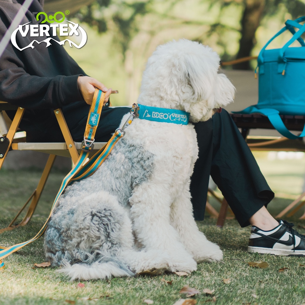 DOCO® VERTEX Reflective Ultralight Mesh Collar For Dogs-2.0 x 35-45cm-Coral Sea