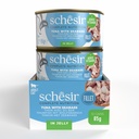 Schesir Complete & Balanced Nutrition Wet Cat Food in Jelly Can- Tuna With Seabass 85g [MOQ:12pcs]