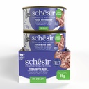 Schesir Complete & Balanced Nutrition Wet Cat Food in Jelly Can- Tuna With Beef 85g [MOQ:12pcs]