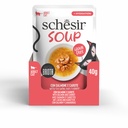 Schesir Soup Cat Wet Food in Soup Pouch-Salmon With Carrot 40g [MOQ:12pcs]