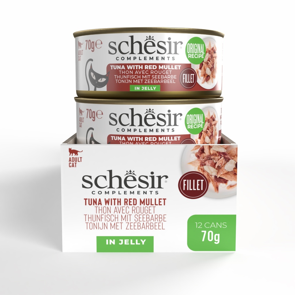 Schesir Complements Cat Wet Food  in Jelly Can- Tuna With Red Mullet 70g [MOQ:12pcs]